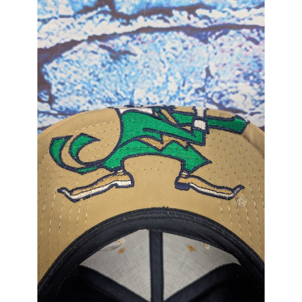 VtgNotre Dame Fighting Irish Snapback Hat Script Starter Brim Logo 100% Wool - Picture 4 of 12